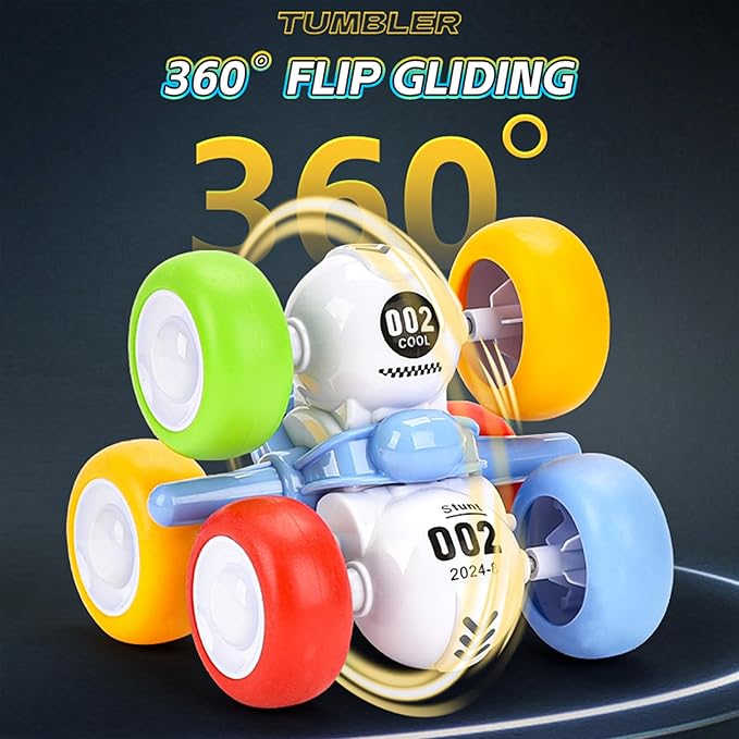 Rotating Stunt Car Toy Pull Back Truck for Toddler