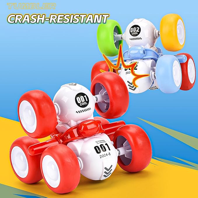 Rotating Stunt Car Toy Pull Back Truck for Toddler