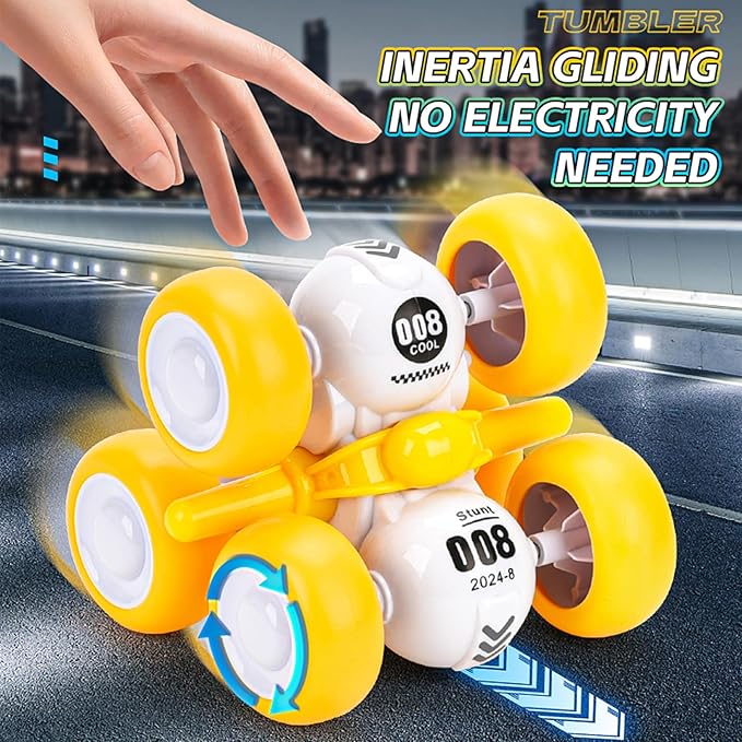 Rotating Stunt Car Toy Pull Back Truck for Toddler